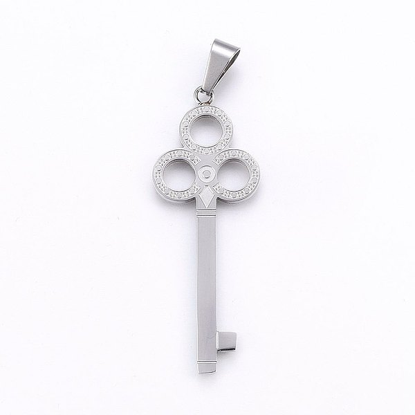 PandaHall 304 Stainless Steel Big Pendants, Key, Stainless Steel Color, 53x19.5x2mm, Hole: 10x5mm 304 Stainless Steel Key
PandaHall 304 Stainless Steel Big Pendants, Key, Stainless Steel Color, 53x19.5x2mm, Hole: 10x5mm 304 Stainless Steel Key