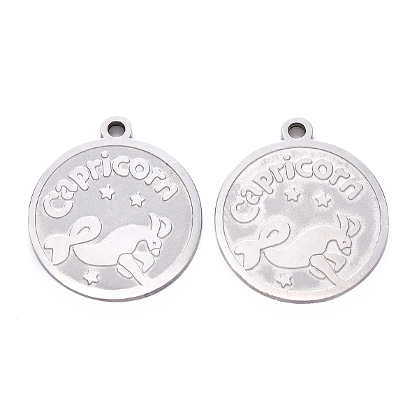 PandaHall 201 Stainless Steel Pendants, Flat Round with Twelve Constellation, Laser Cut, Stainless Steel Color, Capricorn, 25x22x1.5mm, Hole...
PandaHall 201 Stainless Steel Pendants, Flat Round with Twelve Constellation, Laser Cut, Stainless Steel Color, Capricorn, 25x22x1.5mm, Hole...