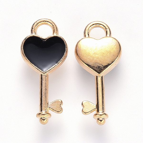 PandaHall Alloy Enamel Pendants, Heart Key, Light Gold, Black, 16x7x2.5mm, Hole: 1.8mm Alloy+Enamel Key Black
PandaHall Alloy Enamel Pendants, Heart Key, Light Gold, Black, 16x7x2.5mm, Hole: 1.8mm Alloy+Enamel Key Black