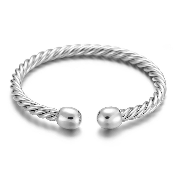 PandaHall Brass Cuff Bangles, with Magnetic, Silver, Inner Diameter: 2-5/8 inch(6.8cm) Brass
PandaHall Brass Cuff Bangles, with Magnetic, Silver, Inner Diameter: 2-5/8 inch(6.8cm) Brass