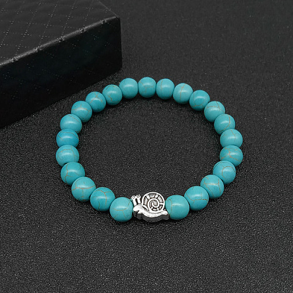 PandaHall Synthetic Turquoise Stretch Bracelets for Women Men, with Tibetan Style Animals Alloy Beads, Snail, No Size Synthetic Turquoise...
PandaHall Synthetic Turquoise Stretch Bracelets for Women Men, with Tibetan Style Animals Alloy Beads, Snail, No Size Synthetic Turquoise...