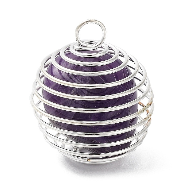 PandaHall Natural Amethyst Lantern Pendants, Oval Charms, with Platinum Plated Alloy Cage Findings, 30x25mm Amethyst Lantern
PandaHall Natural Amethyst Lantern Pendants, Oval Charms, with Platinum Plated Alloy Cage Findings, 30x25mm Amethyst Lantern