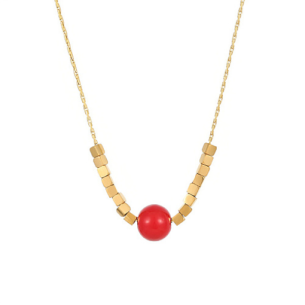 PandaHall Stainless Steel Pendant Necklace for Women, Round & Cube, Golden, Red, 15-3/4 inch(40cm) Stainless Steel Round Red
PandaHall Stainless Steel Pendant Necklace for Women, Round & Cube, Golden, Red, 15-3/4 inch(40cm) Stainless Steel Round Red