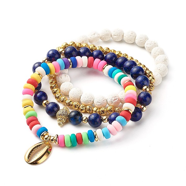 PandaHall Shell Shape Cubic Zirconia Charm Stretch Bracelets Set for Teen Girl Women, Natural Lava Rock & Polymer Clay & Natural Lapis...
PandaHall Shell Shape Cubic Zirconia Charm Stretch Bracelets Set for Teen Girl Women, Natural Lava Rock & Polymer Clay & Natural Lapis...