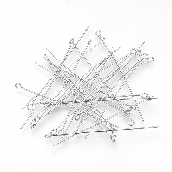 PandaHall 304 Stainless Steel Eye Pin, Stainless Steel Color, 50mm, Pin: 0.7mm, Hole: 2mm 304 Stainless Steel
PandaHall 304 Stainless Steel Eye Pin, Stainless Steel Color, 50mm, Pin: 0.7mm, Hole: 2mm 304 Stainless Steel