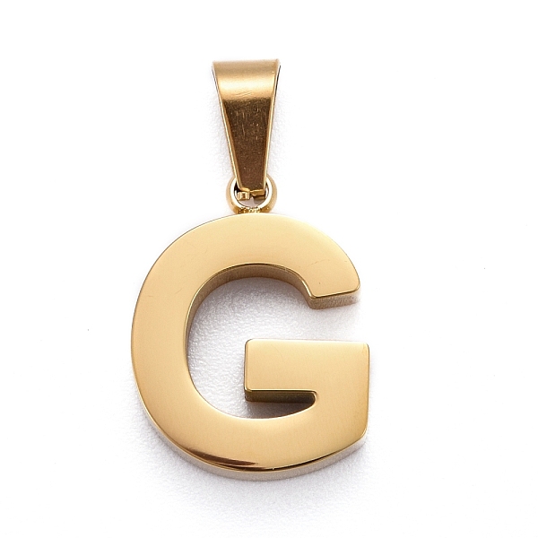 PandaHall Ion Plating(IP) 304 Stainless Steel Letter Pendants, Manual Polishing, Alphabet, Golden, Letter.G, 18x13.5x4mm, Hole: 6x3mm 304...
PandaHall Ion Plating(IP) 304 Stainless Steel Letter Pendants, Manual Polishing, Alphabet, Golden, Letter.G, 18x13.5x4mm, Hole: 6x3mm 304...