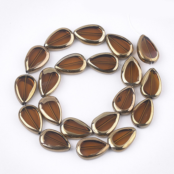 PandaHall Electroplate Glass Beads Strands, Edge Plated, Teardrop, Saddle Brown, 16.5x11.5x5mm, Hole: 1mm, about 20pcs/strand, 12.9 inch...
PandaHall Electroplate Glass Beads Strands, Edge Plated, Teardrop, Saddle Brown, 16.5x11.5x5mm, Hole: 1mm, about 20pcs/strand, 12.9 inch...