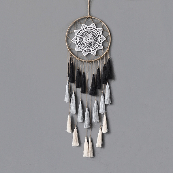 PandaHall Iron Bohemian Woven Web/Net with Feather Pendant Decorations, with Tassel for Home Bedroom Hanging Decorations, Black, 830x200mm...
PandaHall Iron Bohemian Woven Web/Net with Feather Pendant Decorations, with Tassel for Home Bedroom Hanging Decorations, Black, 830x200mm...