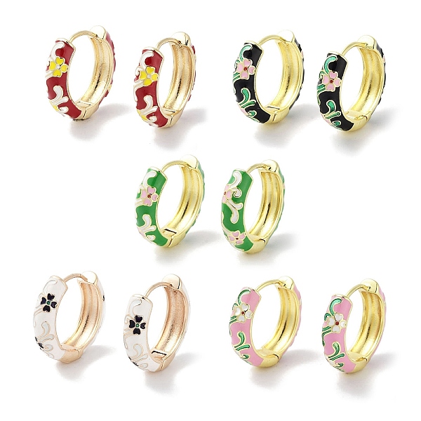 PandaHall Real 18K Gold Plated Brass Enamel Flower Print Hoop Earrings for Women, Mixed Color, 20x5.5mm Brass Flower Multicolor
PandaHall Real 18K Gold Plated Brass Enamel Flower Print Hoop Earrings for Women, Mixed Color, 20x5.5mm Brass Flower Multicolor