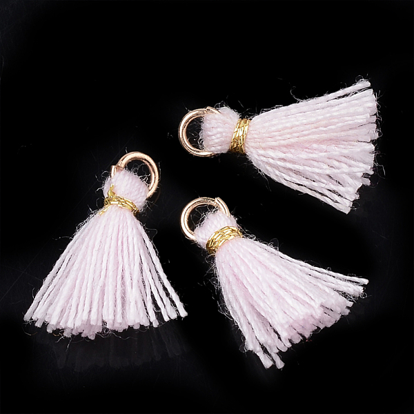PandaHall Polycotton(Polyester Cotton) Tassel Pendant Decorations, Mini Tassel, with Iron Findings and Metallic Cord, Light Gold, Lavender..., Pink
PandaHall Polycotton(Polyester Cotton) Tassel Pendant Decorations, Mini Tassel, with Iron Findings and Metallic Cord, Light Gold, Lavender..., Pink