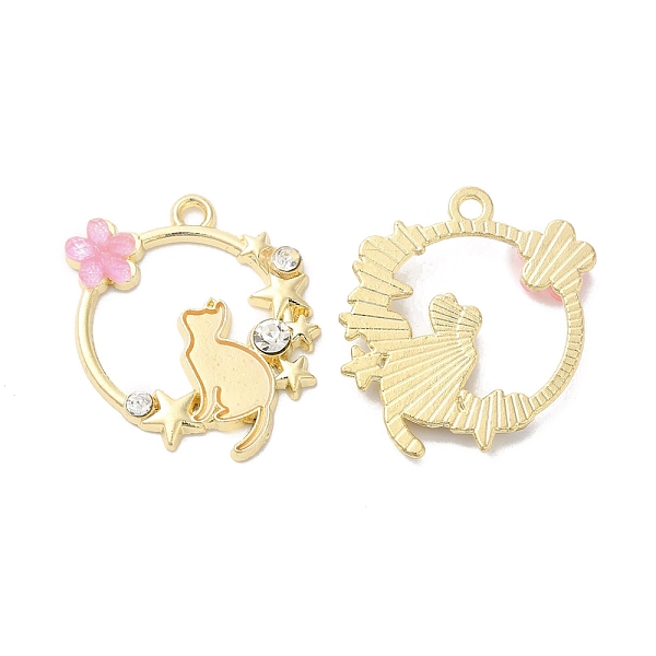PandaHall Alloy Enamel Pendants, Golden, Rhinestone, Round wtih Cat, Flower with Star, Pink, 25x22.5x3mm, Hole: 2mm Alloy Rhinestone+Enamel...
PandaHall Alloy Enamel Pendants, Golden, Rhinestone, Round wtih Cat, Flower with Star, Pink, 25x22.5x3mm, Hole: 2mm Alloy Rhinestone+Enamel...