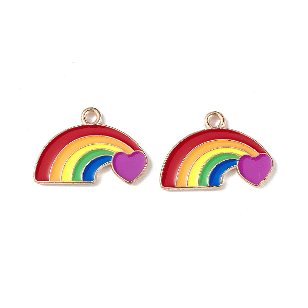 PandaHall Rainbow Color Pride Alloy Enamel Pendants, Rainbow with Heart Charms, Light Gold, Colorful, 14.5x21x1.5mm, Hole: 2mm Alloy+Enamel...
PandaHall Rainbow Color Pride Alloy Enamel Pendants, Rainbow with Heart Charms, Light Gold, Colorful, 14.5x21x1.5mm, Hole: 2mm Alloy+Enamel...