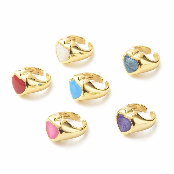 PandaHall Enamel Heart Cuff Ring, Real 18K Gold Plated Brass Wide Band Open Ring for Girl Women, Cadmium Free & Lead Free, Mixed Color, US..., Multicolor
PandaHall Enamel Heart Cuff Ring, Real 18K Gold Plated Brass Wide Band Open Ring for Girl Women, Cadmium Free & Lead Free, Mixed Color, US..., Multicolor