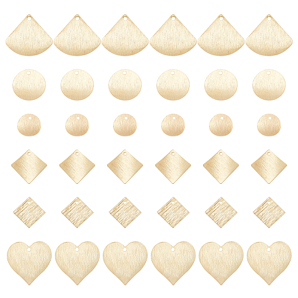 PandaHall SUNNYCLUE 36Pcs 6 Style Brass Charms, Long-Lasting Plated, Flat Round & Square & Fan & Heart & Rhombus, Real 24K Gold Plated...
PandaHall SUNNYCLUE 36Pcs 6 Style Brass Charms, Long-Lasting Plated, Flat Round & Square & Fan & Heart & Rhombus, Real 24K Gold Plated...