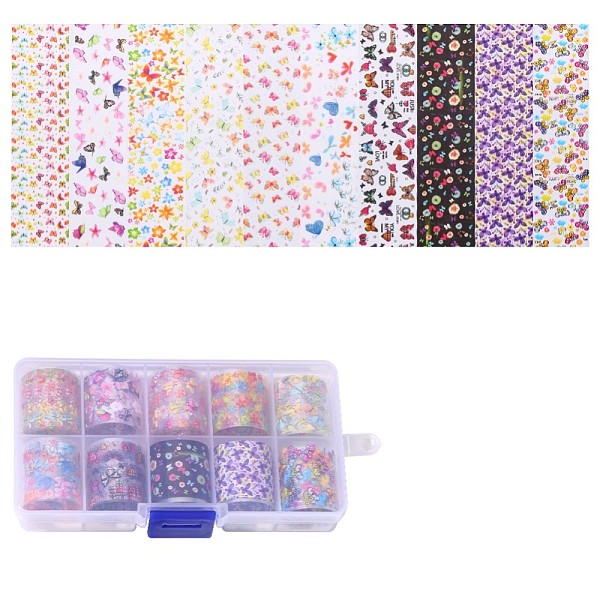 PandaHall 10 Rolls Nail Art Transfer Stickers, Nail Decals, for DIY Nail Tips Decoration, Butterfly Pattern, Mixed Color, 25mm, 1m/roll..., Multicolor
PandaHall 10 Rolls Nail Art Transfer Stickers, Nail Decals, for DIY Nail Tips Decoration, Butterfly Pattern, Mixed Color, 25mm, 1m/roll..., Multicolor
