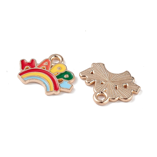 PandaHall Alloy Enamel Pendants, Rainbow with Word Happy Charm, Light Gold, Colorful, 11.5x15x1mm, Hole: 2mm Alloy+Enamel Rainbow
PandaHall Alloy Enamel Pendants, Rainbow with Word Happy Charm, Light Gold, Colorful, 11.5x15x1mm, Hole: 2mm Alloy+Enamel Rainbow