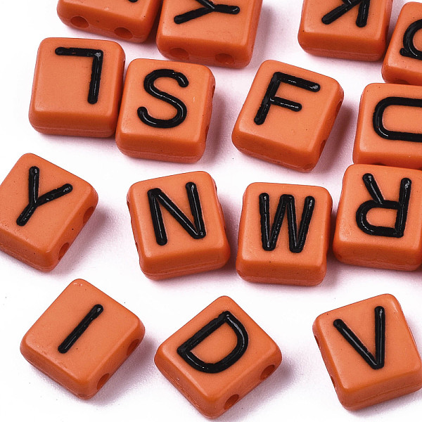 PandaHall Opaque Acrylic Multi-Strand Links, for Tile Elastic Bracelets Making, Rectangle with Black Letter, Mixed Letters, Coral, 8x8x4mm..., Red
PandaHall Opaque Acrylic Multi-Strand Links, for Tile Elastic Bracelets Making, Rectangle with Black Letter, Mixed Letters, Coral, 8x8x4mm..., Red
