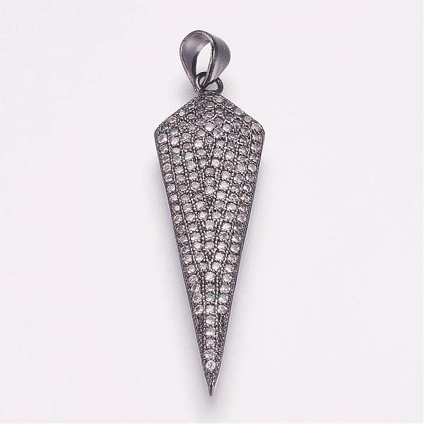 PandaHall Brass Micro Pave Cubic Zirconia Pendants, Triangle, Gunmetal, 36x11x3mm, Hole: 3x5mm Brass+Cubic Zirconia Triangle
PandaHall Brass Micro Pave Cubic Zirconia Pendants, Triangle, Gunmetal, 36x11x3mm, Hole: 3x5mm Brass+Cubic Zirconia Triangle