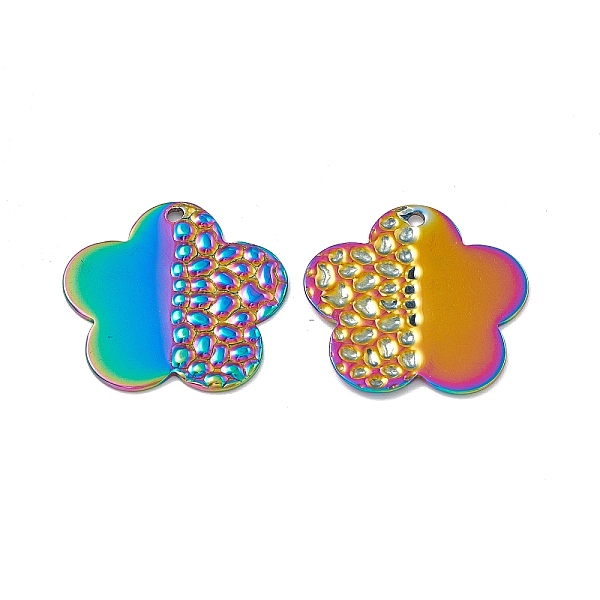 PandaHall Ion Plating(IP) 304 Stainless Steel Pendants, Flower Charm, Rainbow Color, 23x23.5x1mm, Hole: 1.5mm 304 Stainless Steel Flower
PandaHall Ion Plating(IP) 304 Stainless Steel Pendants, Flower Charm, Rainbow Color, 23x23.5x1mm, Hole: 1.5mm 304 Stainless Steel Flower
