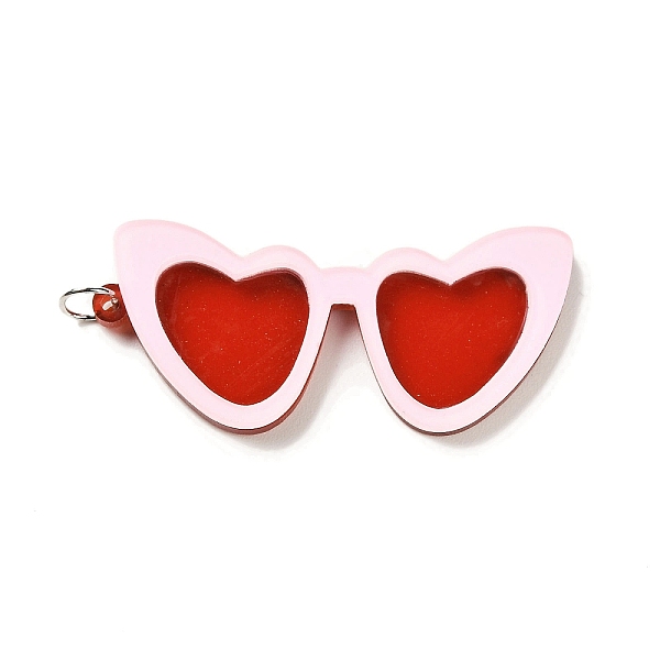 PandaHall Opaque Acrylic Big Pendants, with Platinum Iron Jump Ring, Glasses Charms, Pink, 57x26x5mm, Hole: 5mm Iron+Acrylic Glasses Pink
PandaHall Opaque Acrylic Big Pendants, with Platinum Iron Jump Ring, Glasses Charms, Pink, 57x26x5mm, Hole: 5mm Iron+Acrylic Glasses Pink