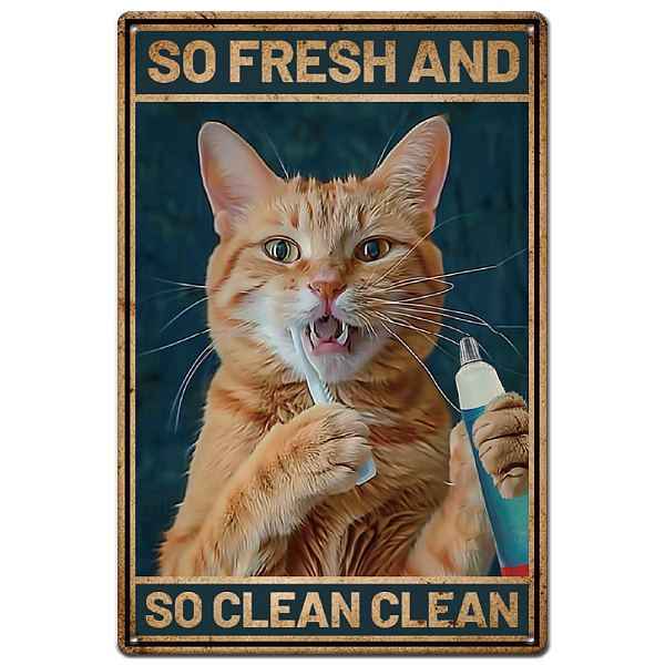 PandaHall SUPERDANT Metal Tin Sign Bathroom Cat Vintage iron Sign Retro Funny So Fresh and So Clean Bathroom Decor Plaque Restroom Metal...
PandaHall SUPERDANT Metal Tin Sign Bathroom Cat Vintage iron Sign Retro Funny So Fresh and So Clean Bathroom Decor Plaque Restroom Metal...