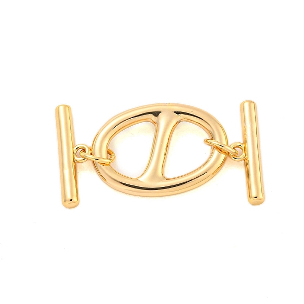 PandaHall Brass Toggle Clasps, Oval, Real 18K Gold Plated, Oval: 19.5x13.5x2.5mm, Hole: 6x7mm, Bar: 15.5x4.5x2.5mm, Hole: 1.2mm Brass Oval
PandaHall Brass Toggle Clasps, Oval, Real 18K Gold Plated, Oval: 19.5x13.5x2.5mm, Hole: 6x7mm, Bar: 15.5x4.5x2.5mm, Hole: 1.2mm Brass Oval