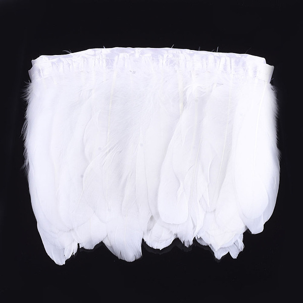 PandaHall Goose Feather Fringe Trimming, Costume Accessories, Dyed, White, 145~195mm, about 2m/bag Feather Feather White
PandaHall Goose Feather Fringe Trimming, Costume Accessories, Dyed, White, 145~195mm, about 2m/bag Feather Feather White