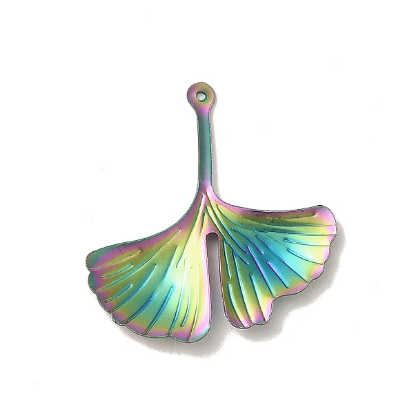 PandaHall 304 Stainless Steel Pendants, Ginkgo Leaf Charm, Rainbow Color, 29x25.5x2mm, Hole: 0.9mm 304 Stainless Steel Leaf
PandaHall 304 Stainless Steel Pendants, Ginkgo Leaf Charm, Rainbow Color, 29x25.5x2mm, Hole: 0.9mm 304 Stainless Steel Leaf