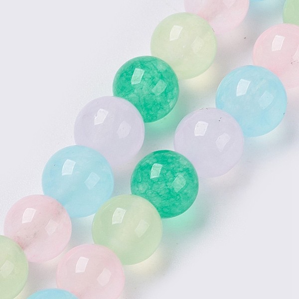PandaHall Natural White Jade Beads Strands, Dyed, Round, Mixed Color, 10mm, Hole: 1mm, about 38pcs/strand, 14.5 inch(37cm) White Jade Round..., Multicolor
PandaHall Natural White Jade Beads Strands, Dyed, Round, Mixed Color, 10mm, Hole: 1mm, about 38pcs/strand, 14.5 inch(37cm) White Jade Round..., Multicolor