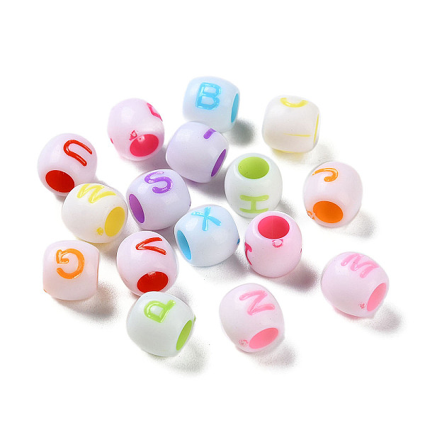 PandaHall Opaque Acrylic European Beads, Craft Style, Large Hole Beads, Barrel with Letter, Mixed Color, 9x8mm, Hole: 5mm, about..., Multicolor
PandaHall Opaque Acrylic European Beads, Craft Style, Large Hole Beads, Barrel with Letter, Mixed Color, 9x8mm, Hole: 5mm, about..., Multicolor