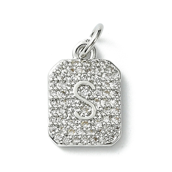 PandaHall Rack Plating Brass Micro Pave Clear Cubic Zirconia Charms, Long-Lasting Plated, Lead Free & Cadmium Free, Rectangle with Letter...
PandaHall Rack Plating Brass Micro Pave Clear Cubic Zirconia Charms, Long-Lasting Plated, Lead Free & Cadmium Free, Rectangle with Letter...