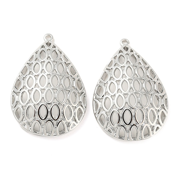 PandaHall Rack Plating Brass Pendants, Hollow Teardrop Charm, Platinum, 27.5x18.5x5mm, Hole: 0.8mm Brass Teardrop
PandaHall Rack Plating Brass Pendants, Hollow Teardrop Charm, Platinum, 27.5x18.5x5mm, Hole: 0.8mm Brass Teardrop