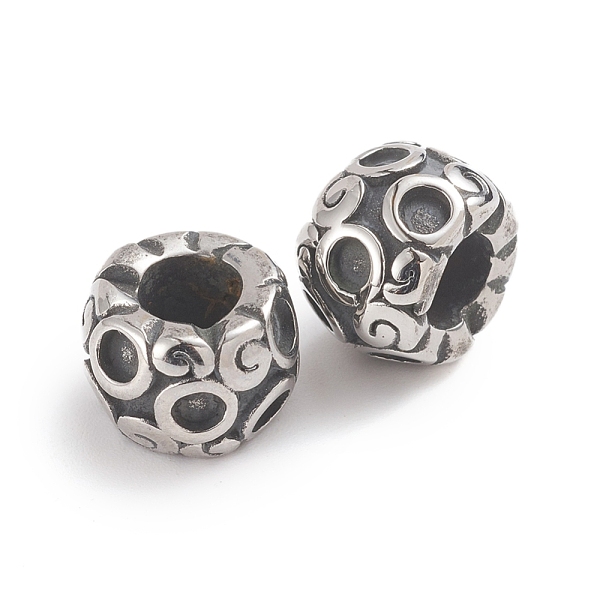 PandaHall 304 Stainless Steel European Beads, Large Hole Beads, Column, Antique Silver, 11x7.8mm, Hole: 5mm 304 Stainless Steel Column
PandaHall 304 Stainless Steel European Beads, Large Hole Beads, Column, Antique Silver, 11x7.8mm, Hole: 5mm 304 Stainless Steel Column