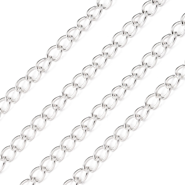 PandaHall Iron Twisted Chains Curb Chains, Unwelded, Silver Color Plated, 6x4mm Iron Silver
PandaHall Iron Twisted Chains Curb Chains, Unwelded, Silver Color Plated, 6x4mm Iron Silver