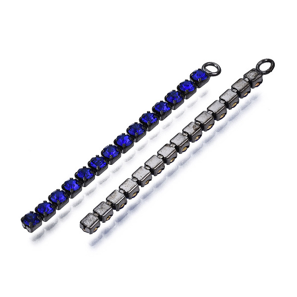 PandaHall Rack Plated Brass Pave Rhinestone Chain Big Pendants, Cadmium Free & Nickel Free & Lead Free, Gunmetal, Sapphire, 54x4x3mm, Hole..., Blue
PandaHall Rack Plated Brass Pave Rhinestone Chain Big Pendants, Cadmium Free & Nickel Free & Lead Free, Gunmetal, Sapphire, 54x4x3mm, Hole..., Blue
