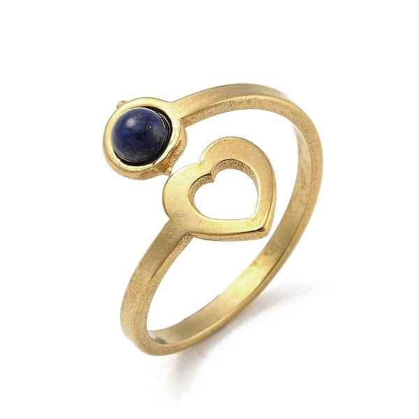 PandaHall 304 Stainless Steel with Natural Lapis Lazuli Ring, Inner Diameter: 18mm. Lapis Lazuli Heart
PandaHall 304 Stainless Steel with Natural Lapis Lazuli Ring, Inner Diameter: 18mm. Lapis Lazuli Heart