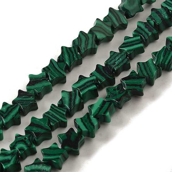PandaHall Synthetic Malachite Beads Strands, Star, 6x5.5x2mm, Hole: 0.8mm, about 75pcs/strand, 14.57 inch(37cm) Malachite Star
PandaHall Synthetic Malachite Beads Strands, Star, 6x5.5x2mm, Hole: 0.8mm, about 75pcs/strand, 14.57 inch(37cm) Malachite Star