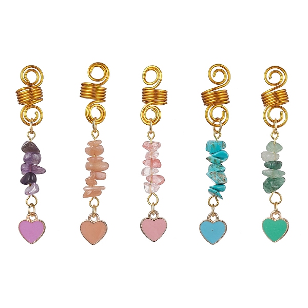 PandaHall Aluminum Dreadlocks Beads, Alloy Enamel Heart & Gemstone Chips Braiding Hair Pendants Decoration Clips, for Hair Styling, Mixed..., Multicolor
PandaHall Aluminum Dreadlocks Beads, Alloy Enamel Heart & Gemstone Chips Braiding Hair Pendants Decoration Clips, for Hair Styling, Mixed..., Multicolor