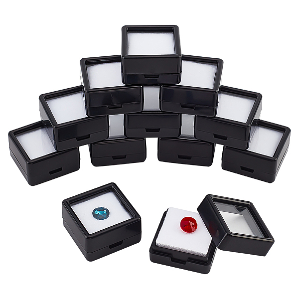 PandaHall 12 Pcs Gemstone Display Box, 1.18x1.18x0.64 Black Plastic Square Jewelry Display Container Diamond Storage Box with Clear Glass...
PandaHall 12 Pcs Gemstone Display Box, 1.18x1.18x0.64 Black Plastic Square Jewelry Display Container Diamond Storage Box with Clear Glass...