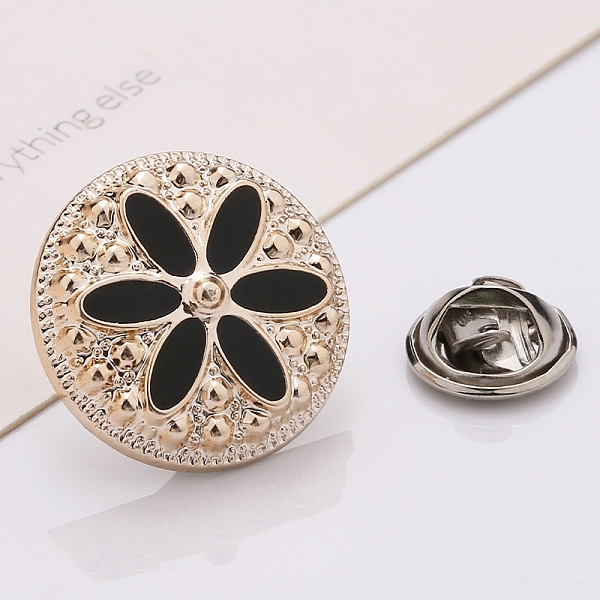 PandaHall Plastic Brooch, Alloy Pin, with Enamel, for Garment Accessories, Round with Flower, Black, 21mm Alloy+Enamel Round Black
PandaHall Plastic Brooch, Alloy Pin, with Enamel, for Garment Accessories, Round with Flower, Black, 21mm Alloy+Enamel Round Black