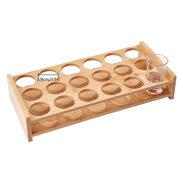 PandaHall 18-Hole Wood Shot Glasses Holders, Beer Wine Glasses Organizer Rack for Family Party Bar Pub, Rectangle, Light Khaki, 310x144x59mm...
PandaHall 18-Hole Wood Shot Glasses Holders, Beer Wine Glasses Organizer Rack for Family Party Bar Pub, Rectangle, Light Khaki, 310x144x59mm...