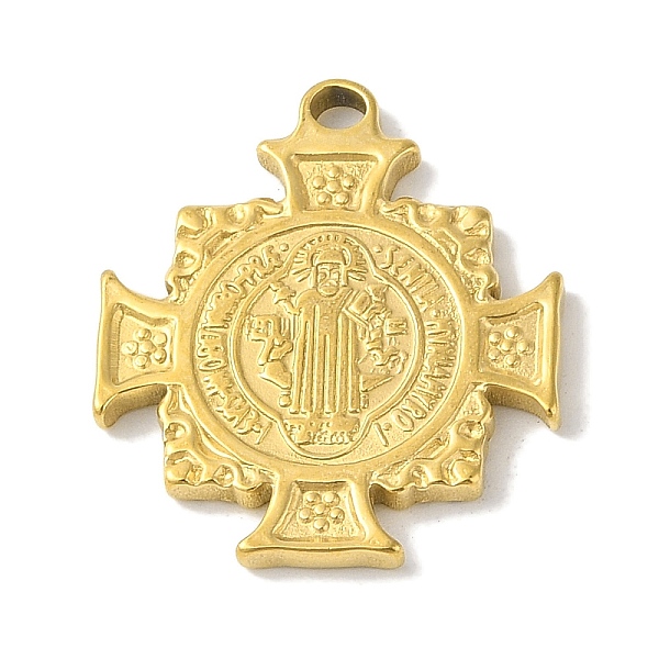 PandaHall 304 Stainless Steel Pendants, Cross with Cssml Ndsmd Cross God Father/Saint Benedict, Golden, 29.5x25.5x2.5mm, Hole: 3mm 304...
PandaHall 304 Stainless Steel Pendants, Cross with Cssml Ndsmd Cross God Father/Saint Benedict, Golden, 29.5x25.5x2.5mm, Hole: 3mm 304...