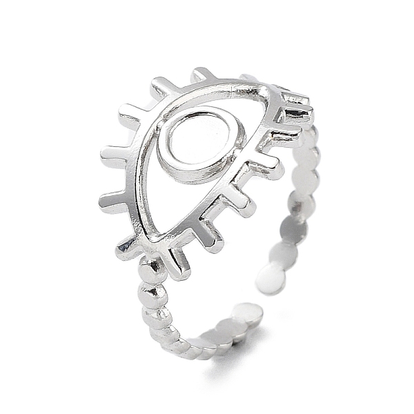 PandaHall 304 Stainless Steel Open Cuff Ring Components, Bezel Cup Ring Settings, Eye, Stainless Steel Color, US Size 7(17.3mm), Tray: 4mm...
PandaHall 304 Stainless Steel Open Cuff Ring Components, Bezel Cup Ring Settings, Eye, Stainless Steel Color, US Size 7(17.3mm), Tray: 4mm...