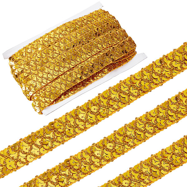 PandaHall GORGECRAFT 14Yds 0.78" Gold Sequin Trim Lace Ribbon Braid Sequins Beads Glitter Ribbon Sequin Strips 3 Rows Paillette Roll for...
PandaHall GORGECRAFT 14Yds 0.78" Gold Sequin Trim Lace Ribbon Braid Sequins Beads Glitter Ribbon Sequin Strips 3 Rows Paillette Roll for...