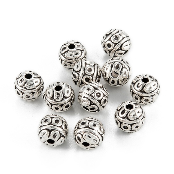 PandaHall Tibetan Style Alloy Beads, Round, Antique Silver, 8x7.5mm, Hole: 1.6mm Alloy Round
PandaHall Tibetan Style Alloy Beads, Round, Antique Silver, 8x7.5mm, Hole: 1.6mm Alloy Round