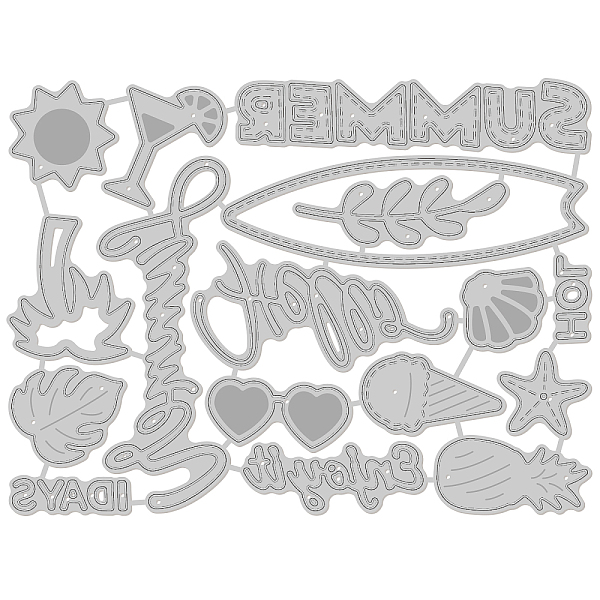 PandaHall BENECREAT 13.4x10cm/5.25x3.9 Inch Summer Cutting Dies Set, Holiday Sunglasses Surfboard Carbon Steel Stencil Template for DIY...
PandaHall BENECREAT 13.4x10cm/5.25x3.9 Inch Summer Cutting Dies Set, Holiday Sunglasses Surfboard Carbon Steel Stencil Template for DIY...