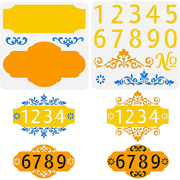 PandaHall BENECREAT 2Pcs House Number Painting Stencils, 12x12" Border, Floral and No. Reusable Drawing Stencils DIY Craft Template for...
PandaHall BENECREAT 2Pcs House Number Painting Stencils, 12x12" Border, Floral and No. Reusable Drawing Stencils DIY Craft Template for...