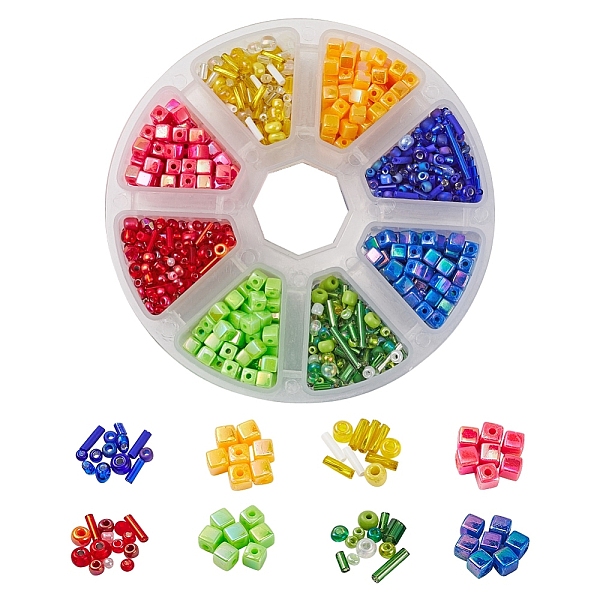 PandaHall Cube & Seed Beads Kit for DIY Jewelry Making, Including Poly Styrene Acrylic & Glass Seed Beads, Green, about 448~456pcs/box...
PandaHall Cube & Seed Beads Kit for DIY Jewelry Making, Including Poly Styrene Acrylic & Glass Seed Beads, Green, about 448~456pcs/box...