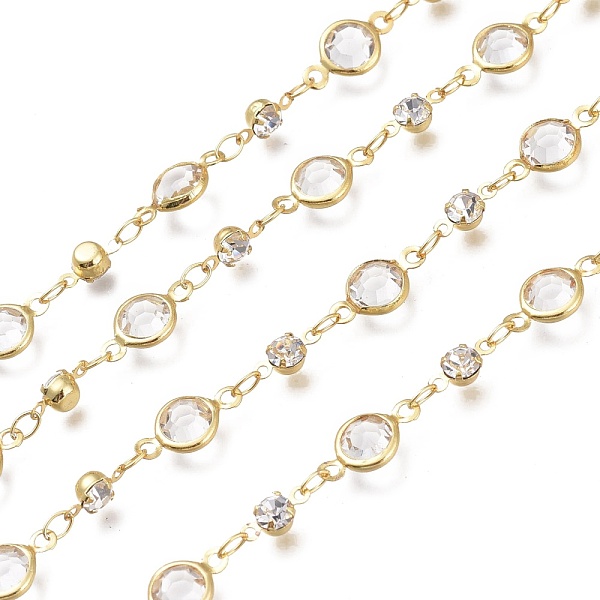 PandaHall Handmade Brass Link Chains, with Faceted Glass, Rhinestone and Spool, Soldered, Long-lasting Plated, Flat Round, Golden, Clear...
PandaHall Handmade Brass Link Chains, with Faceted Glass, Rhinestone and Spool, Soldered, Long-lasting Plated, Flat Round, Golden, Clear...