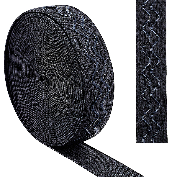 PandaHall GORGECRAFT 5 Yards 20mm Wide Non-Slip Elastic Ribbon Wave Silicone Elastic Gripper Band Stretch Rubbers Elastic Belt for DIY..., Black
PandaHall GORGECRAFT 5 Yards 20mm Wide Non-Slip Elastic Ribbon Wave Silicone Elastic Gripper Band Stretch Rubbers Elastic Belt for DIY..., Black
